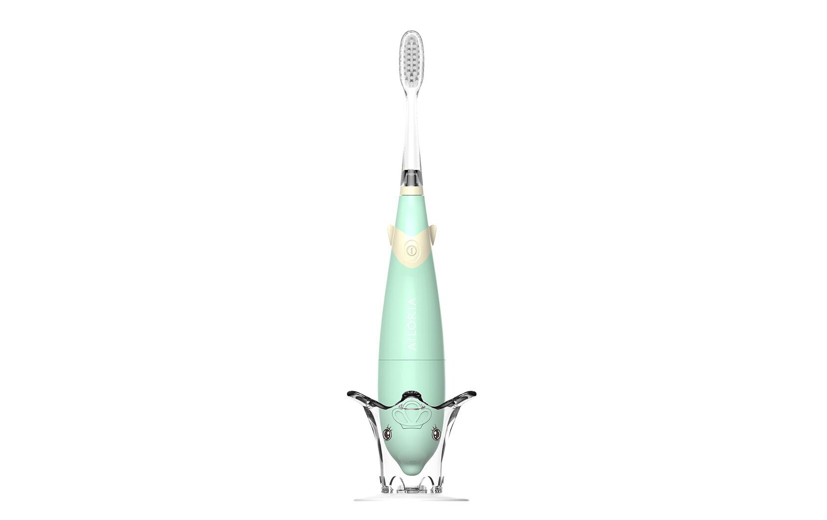 Schallzahnbürste Bubble Brush für Kinder, GrünElektrische Zahnbürste für Kinder mit Musik und LED