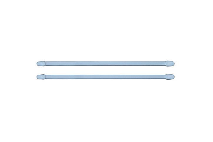 Kit barres de rideaux 30/50 blanc mat x 2