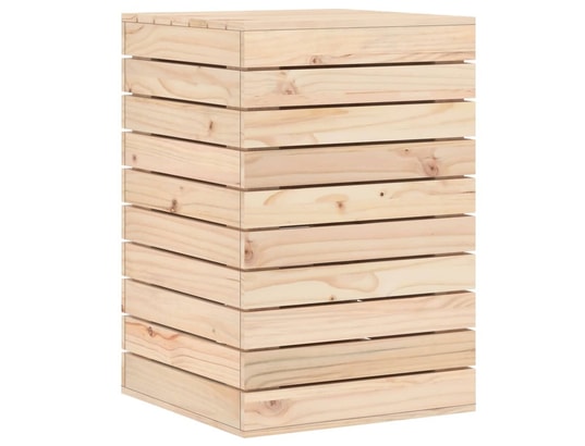 VIDAXL - Panier à linge 44x44x66 cm bois massif de pin