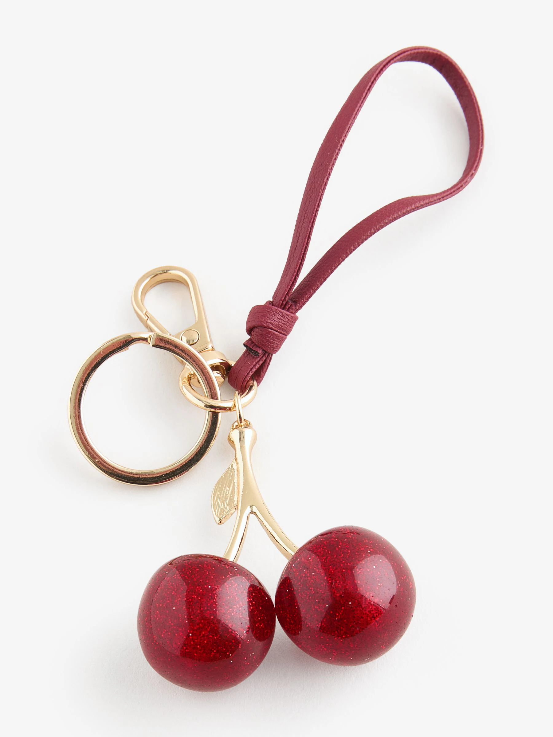 Aela Red Glitter Cherry Bag Charm