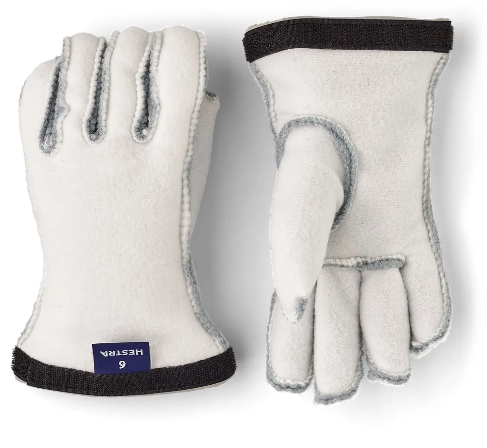 Hestra Heli Ski Jr. Liner - 5 Finger Offwhite
