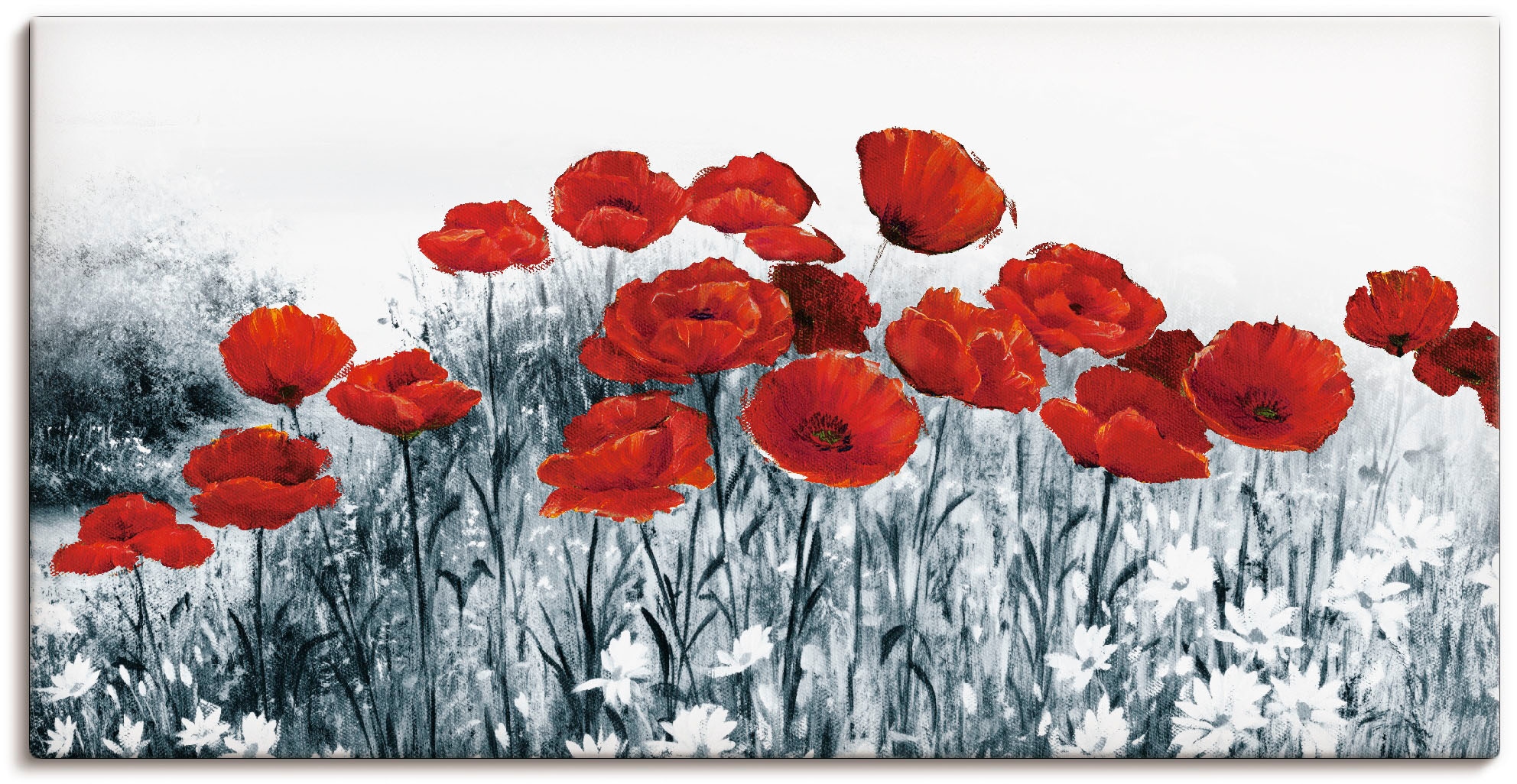 Artland Leinwandbild »Roter Mohn im Feld« Blumen 1 Stk. tlg. als Leinwandbild in verschied. Grössen