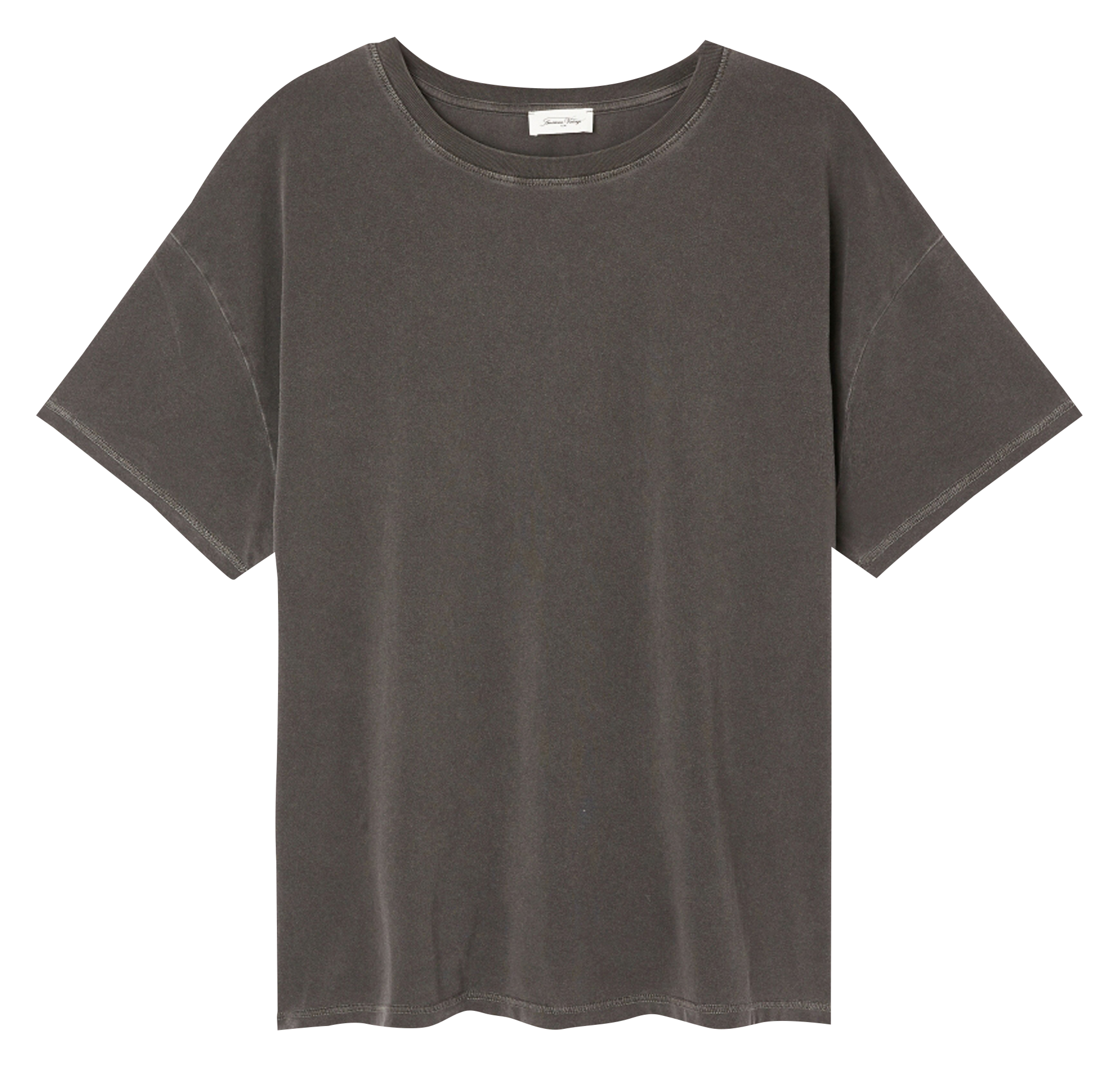 PYMAZ - Tee-shirt oversize col rond en coton mélangé | Gris