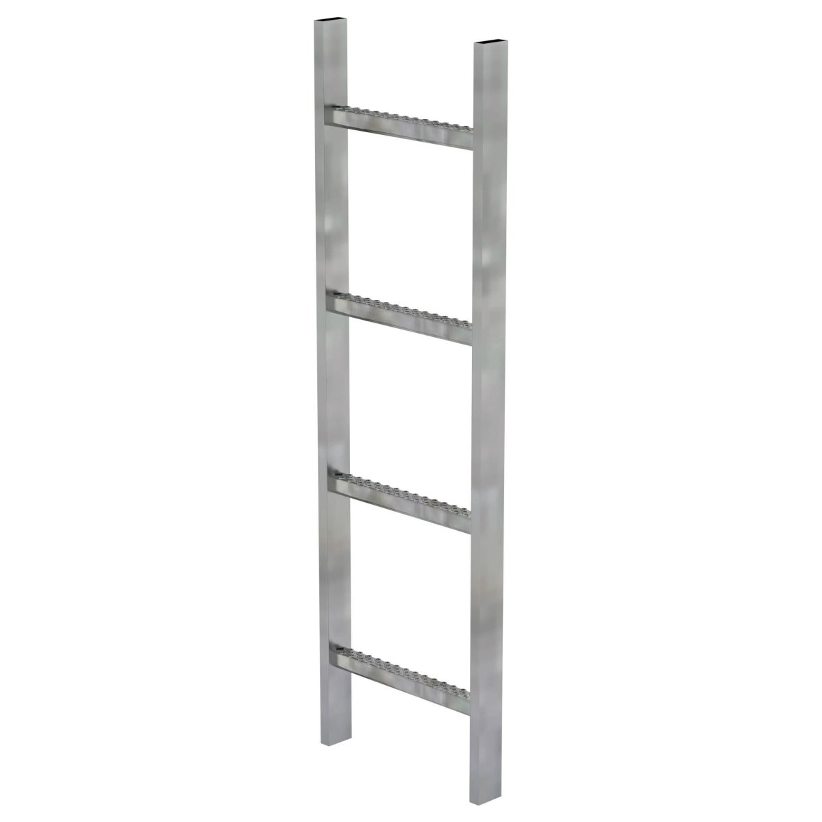MUNK schachtladder, gegalvaniseerd staal, 300 mm breed, 4 sporten, 1,12 m lang