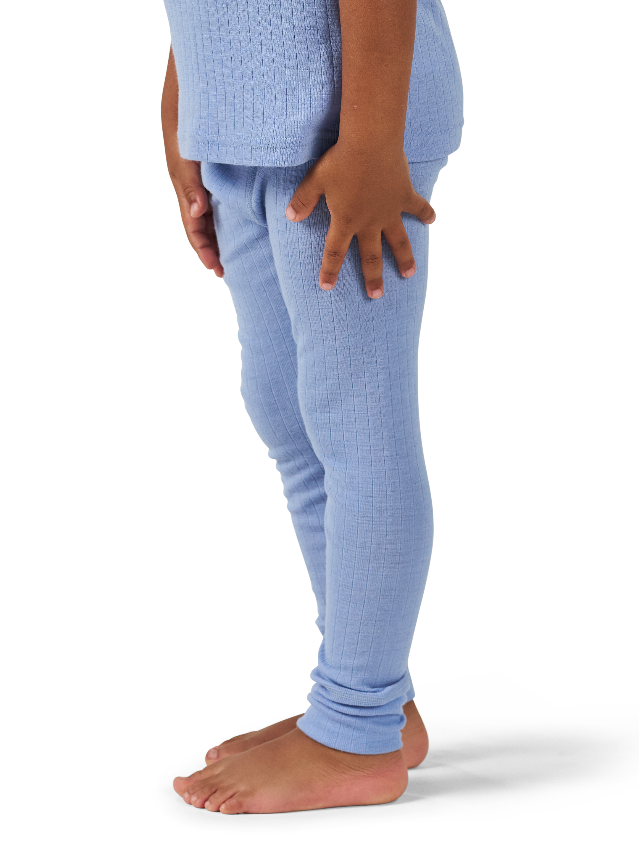 Legging van merinowol voor kinderen in Zwart