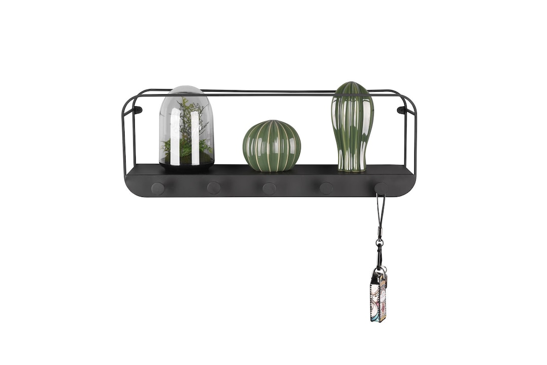 Regal Liandra 50 x 18 cm Metall schwarz