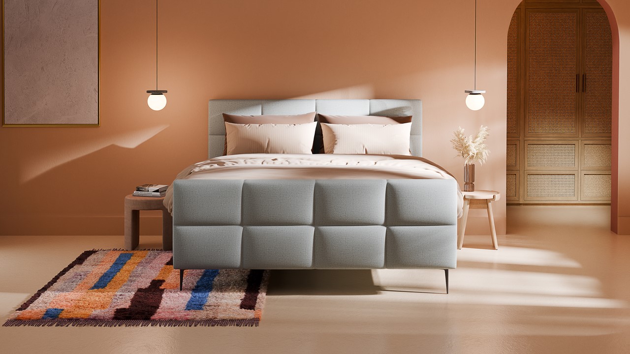 Boxspring Crystal - Soft touch light blue