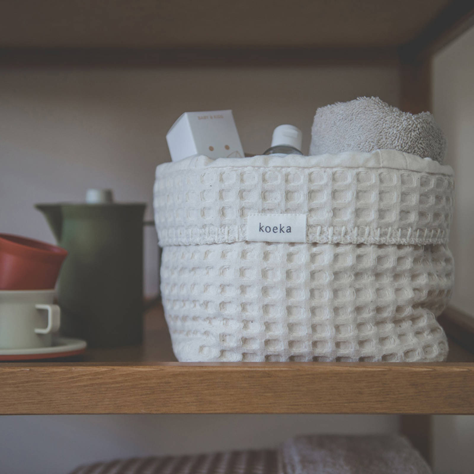 Koeka Antwerp commodemandje wafel/flanel natural