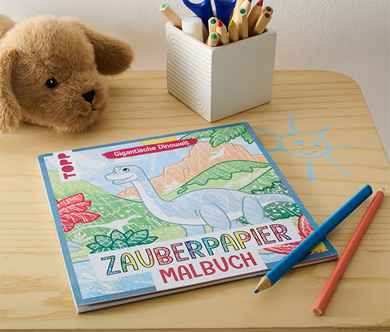 Buch: »Zauberpapier Malbuch ‒ Gigantische Dinowelt«