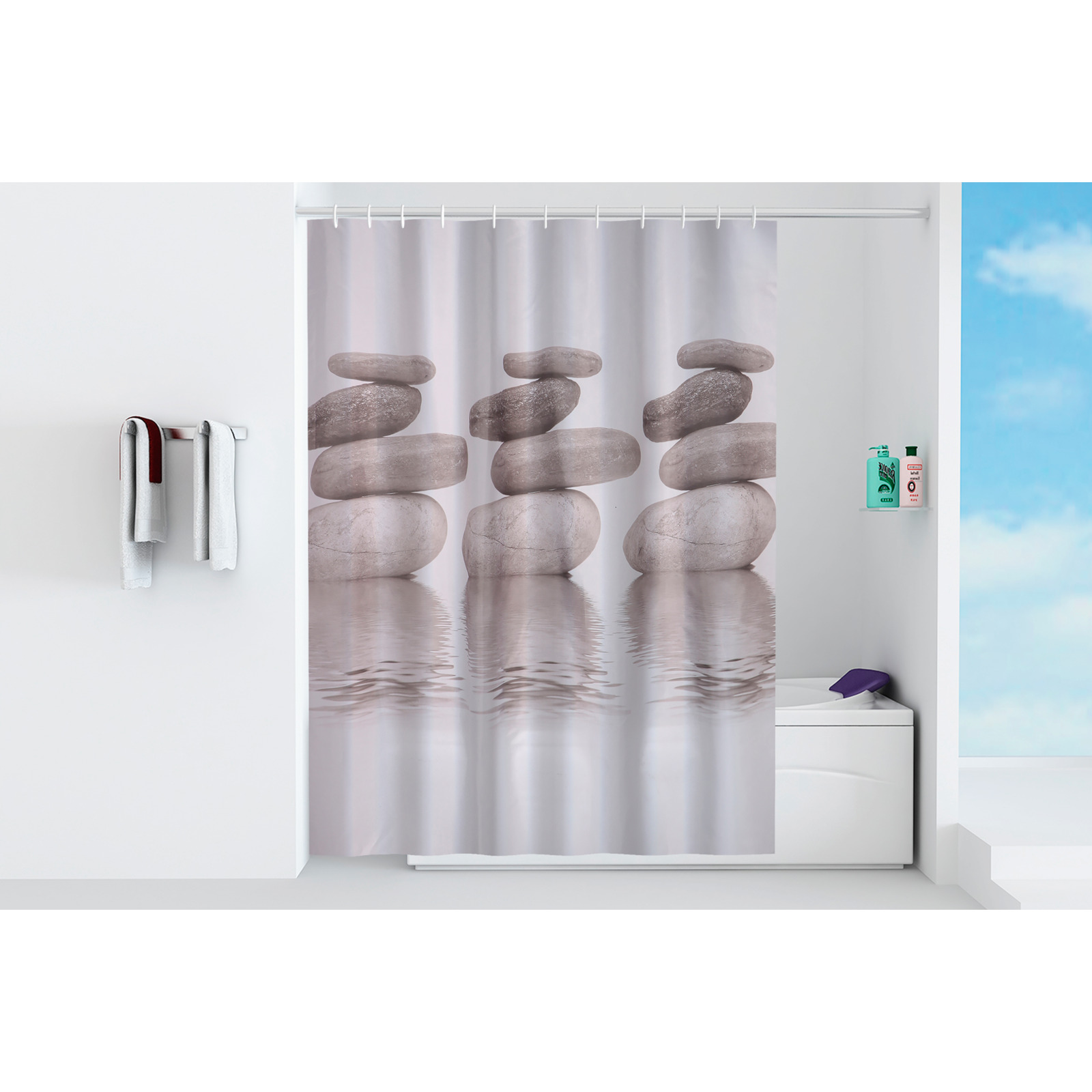 Diaqua Duschvorhang Polyester weiss 180 x 200 cm