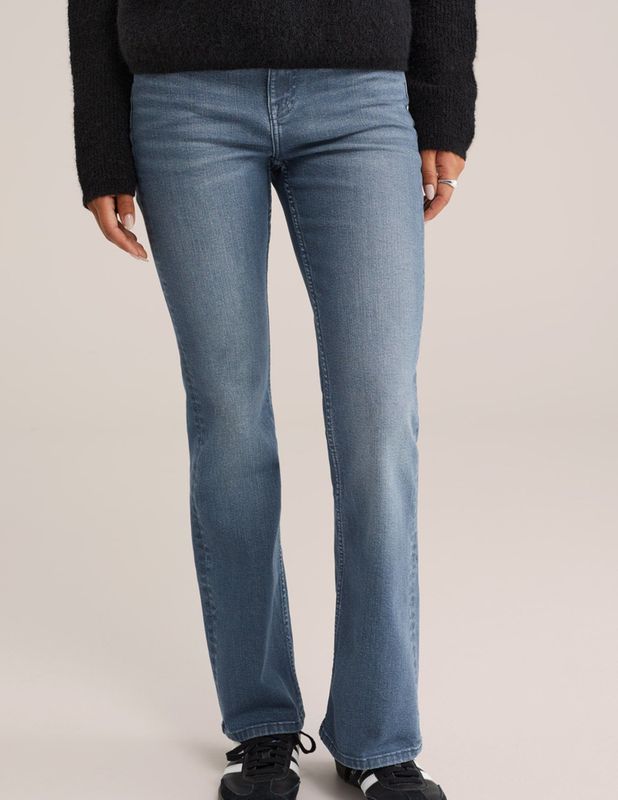 WE Fashion - Blue Ridge - Flared Jeans - Medium Blue Denim