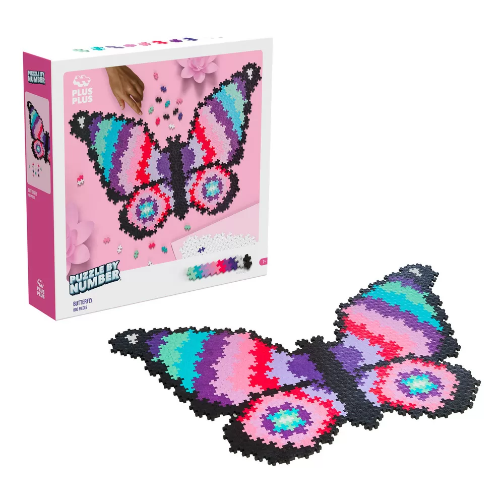 Plus-Plus Puzzle By Number Butterfly - 800 stk.