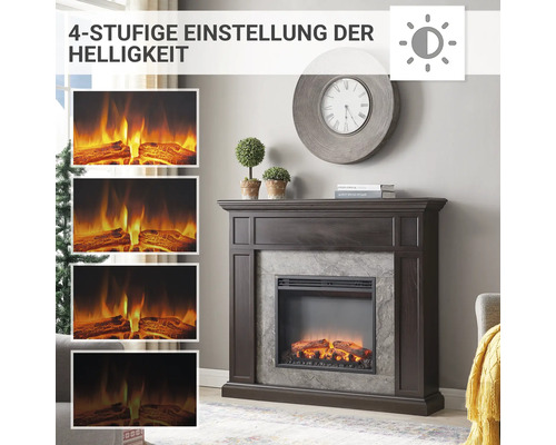 Elektrische haard Balderia Arthur donker eiken 2000 watt incl. afstandsbediening