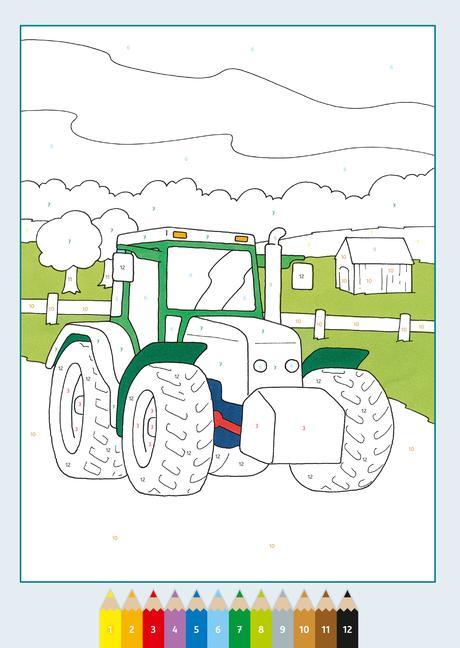 Ravensburger CreArt Malen nach Zahlen ab 5: Fahrzeuge, Malbuch, 24 Motive