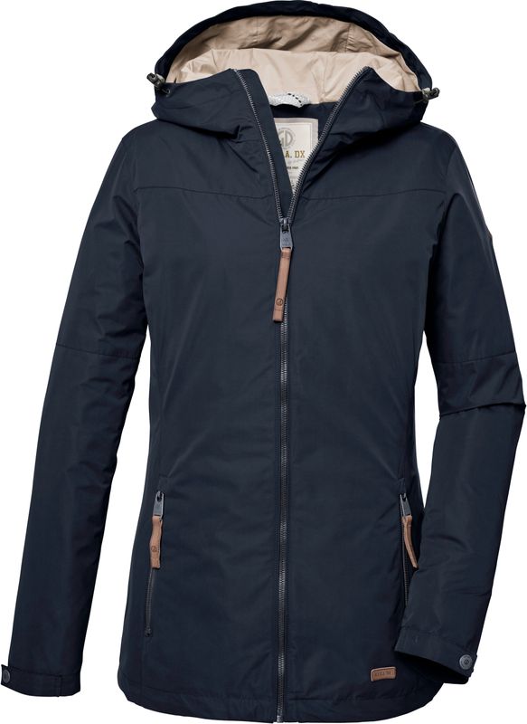 Navy Leren Jas - Waterafstotend - 100% Polyester - Sportief