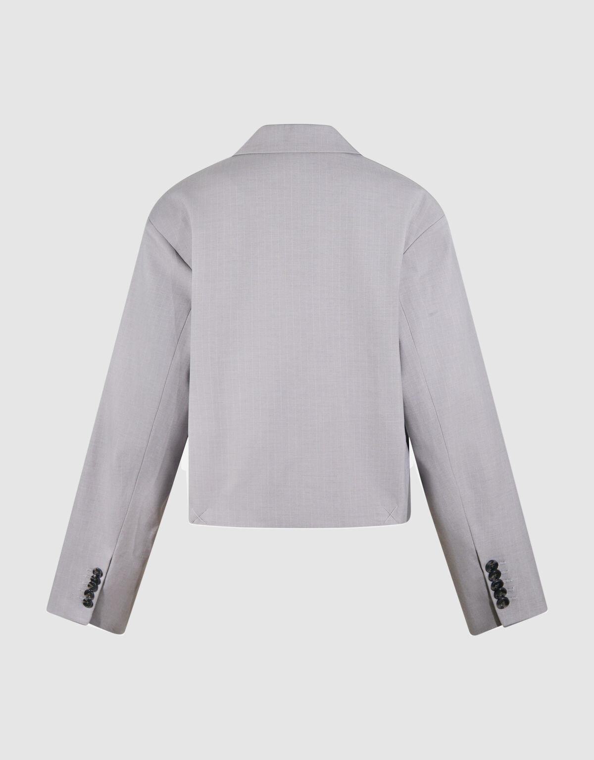 Tapered Pinstripe Blazer Lichtgrijs