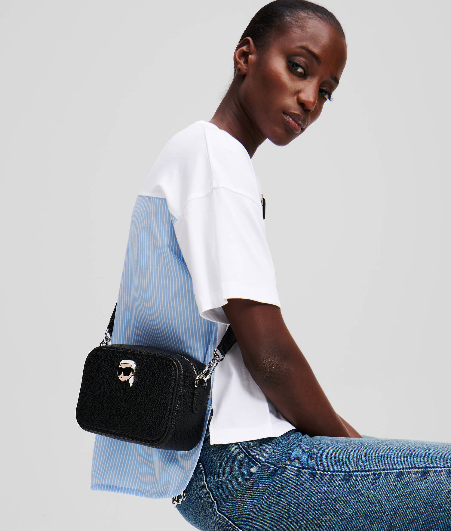 SAC CAMÉRA IKON GRAINÉ - Noir
