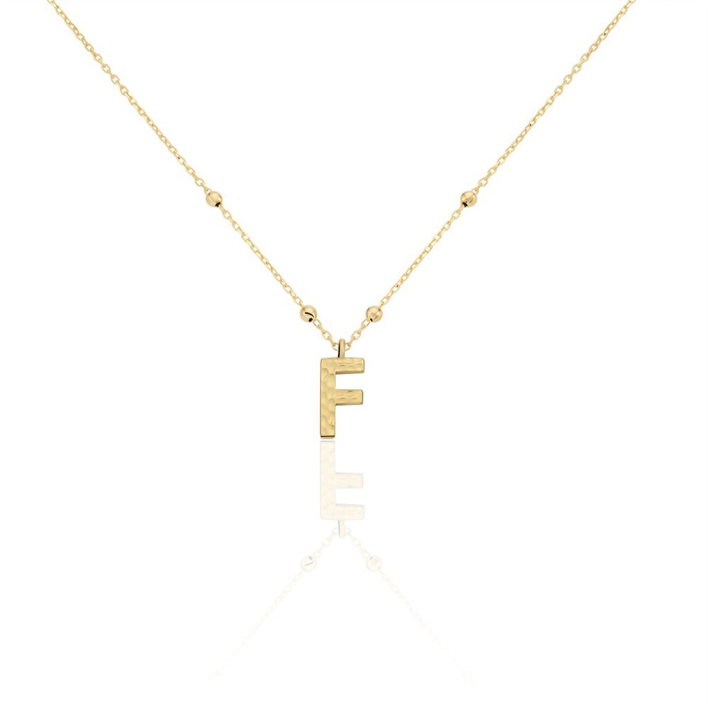 Collier Plaqué Or Jaune Lettra