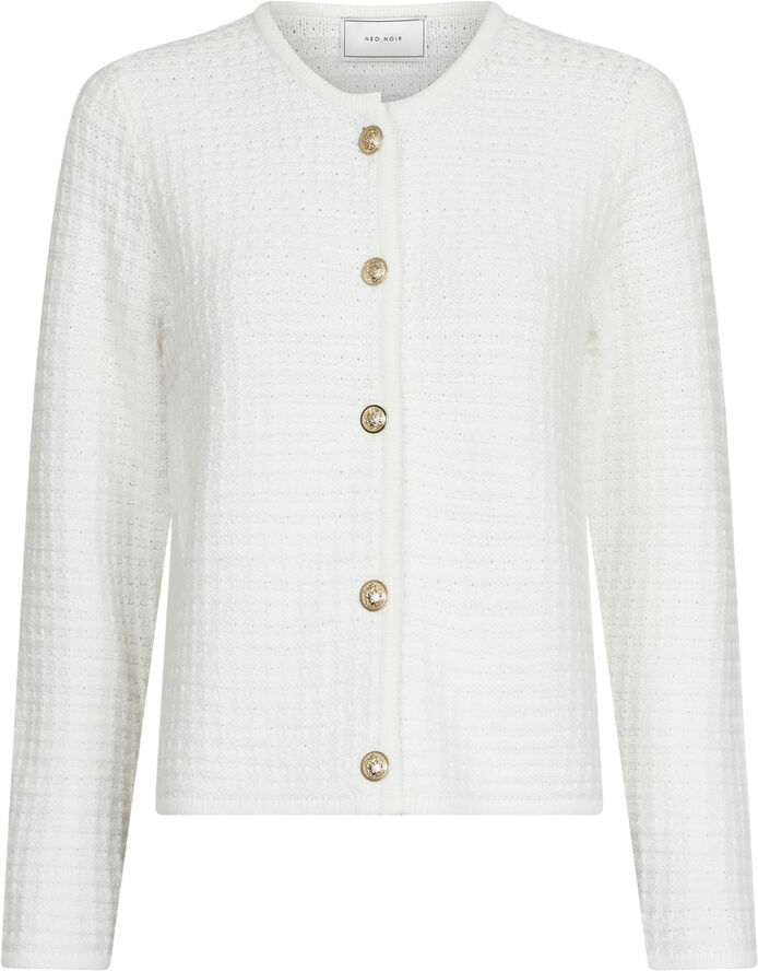 Neo Noir Limone Knit Jacket Hvid