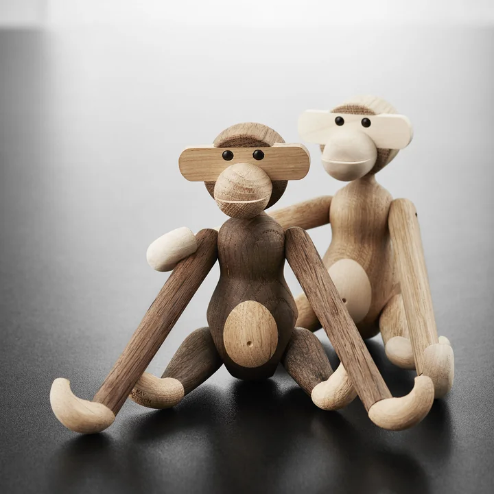 Kay Bojesen - Holz-Affe mini, grau