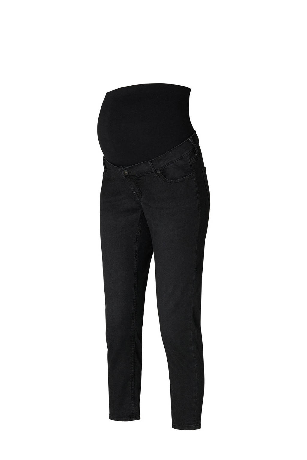 Noppies cropped zwangerschaps slim fit jeans Mila black dark wash