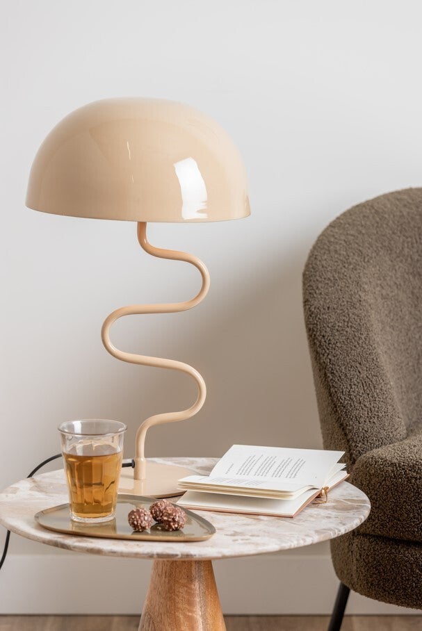 Leitmotiv tafellamp Twist beige D 31 H 54 cm