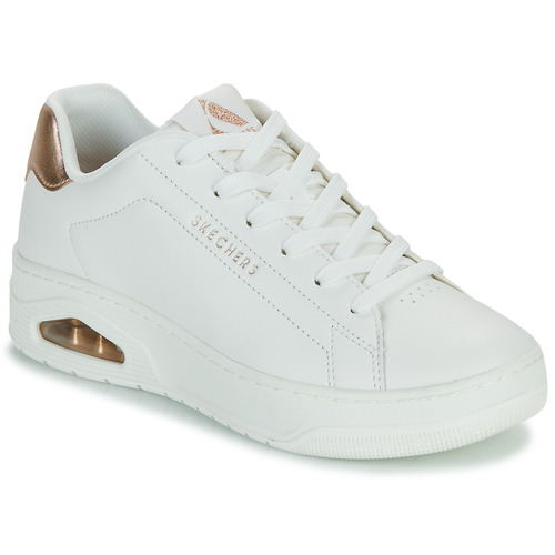 Skechers - UNO COURT - COURTED AIR - Blanc / Doré