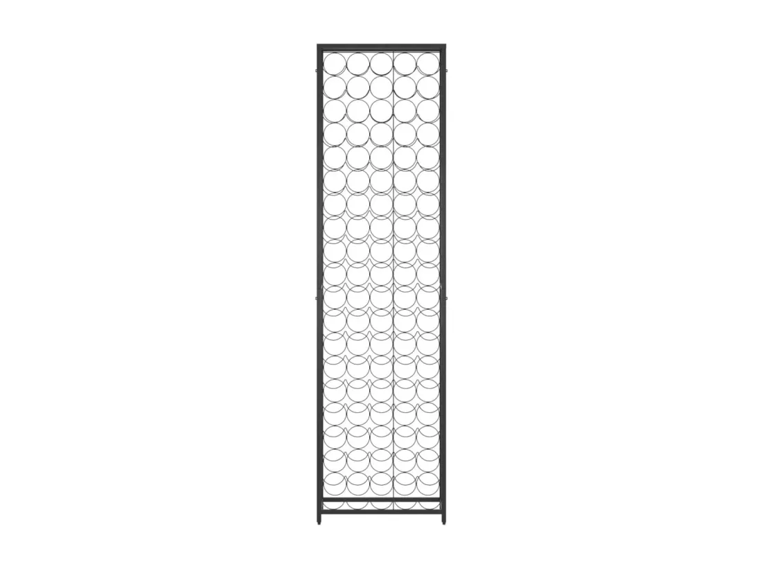 Prolenta Premium - Casier à bouteilles de 95 bouteilles noir 54x18x200cm fer forgé