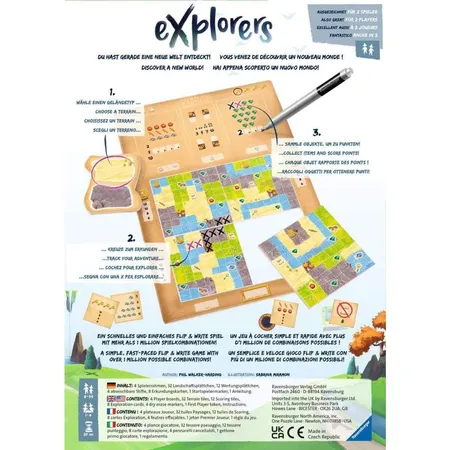 Ravensburger Explorers - Abwechslungsreiches Flip & Write Spiel