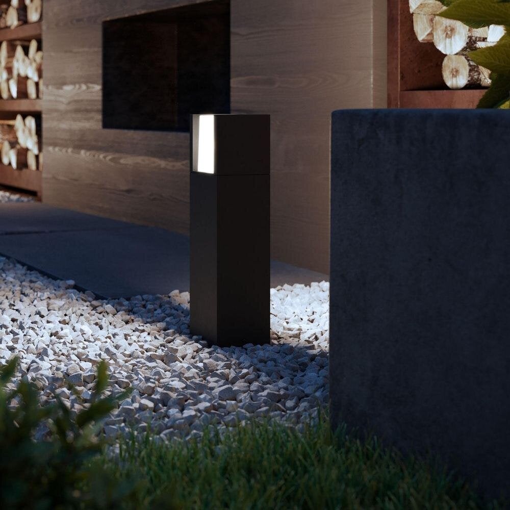 Arbour LED sokkellamp in antraciet en wit, 3,8W, 800lm, IP44