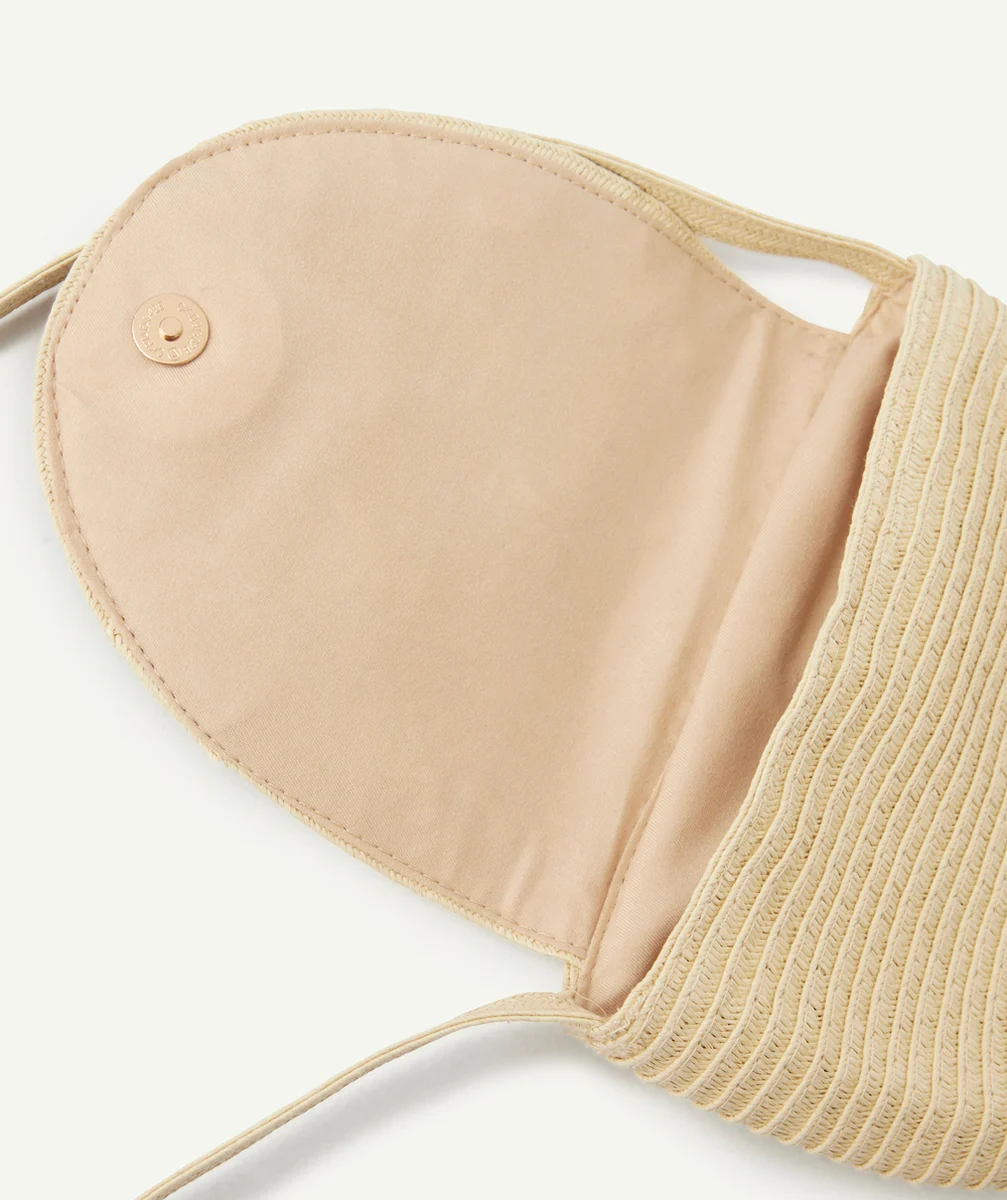 SAC TISSÉ EN PAILLE FILLE AVEC MOTIF FLEURS