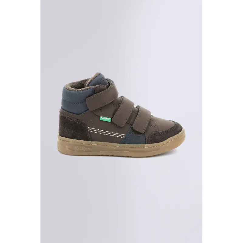 KROISY MARRON FONCE MARINE SNEAKERS HAUTES Synthétique Garçon