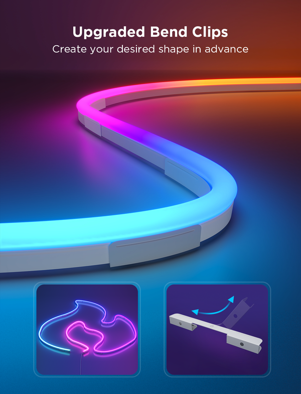 Govee - 5M Neon Preinstalled Strip Light i skarpt hvidt