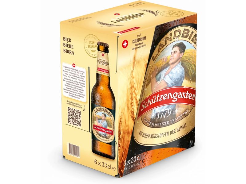 Schützengarten Bier Landbier 6 x 0.33 l Lagerbier aus der Schweiz