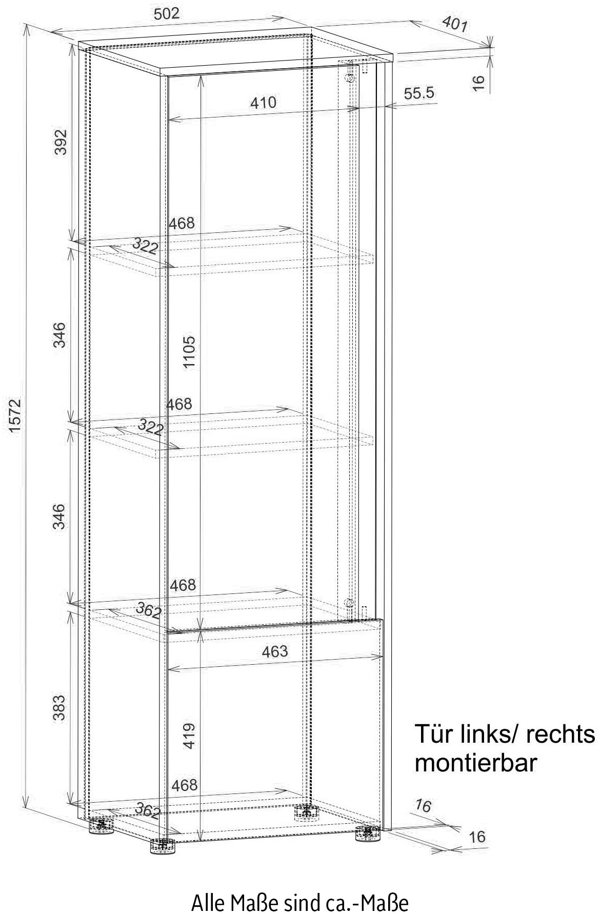 INOSIGN Aktenschrank »CiTY/GiRON« Stauraumschrank zeitlos modern, wohnliches Home Office, Breite 50 cm