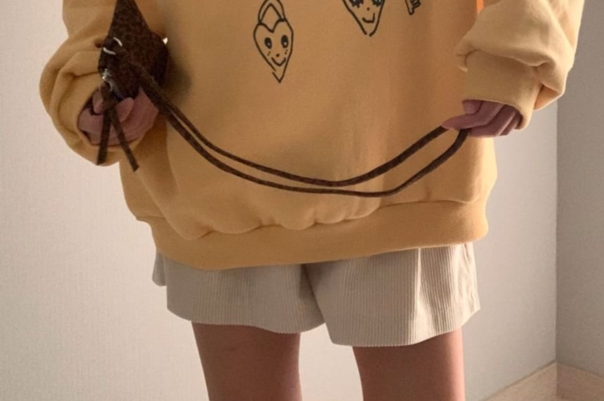 SeoulPop - Losvallende sweatshirt met hartprint