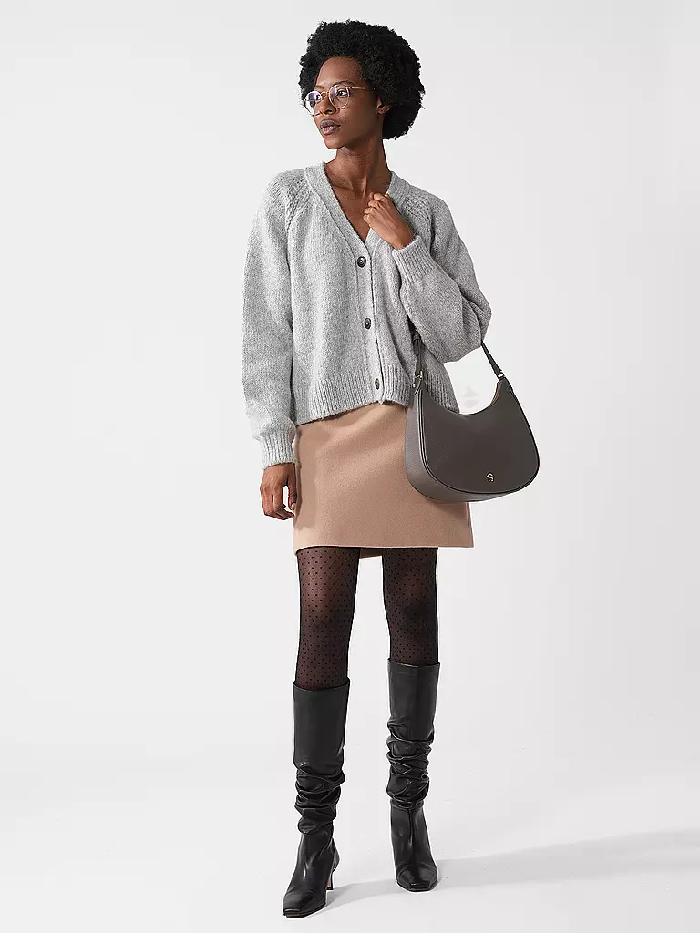 AIGNER Ledertasche - Hobo Bag DIADORA Medium grau