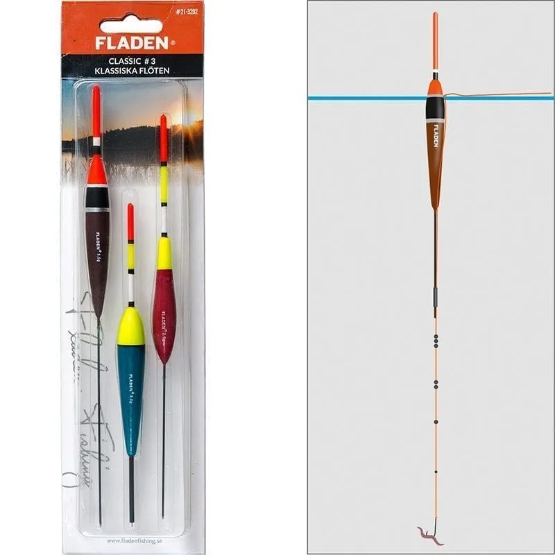 Fladen Fladen Float Classic 3pk Pakke Med 3 Dupper