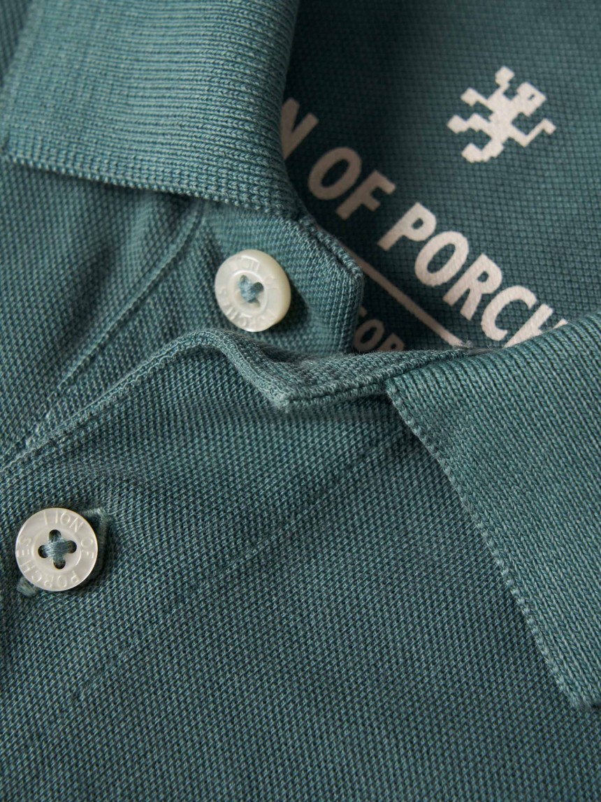 Polo slim fit garment dye