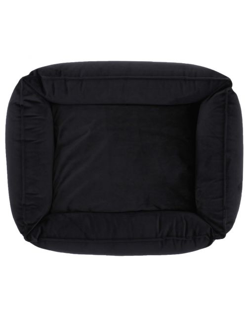 Wooff Mand Cocoon Velours Zwart - Hondenmand