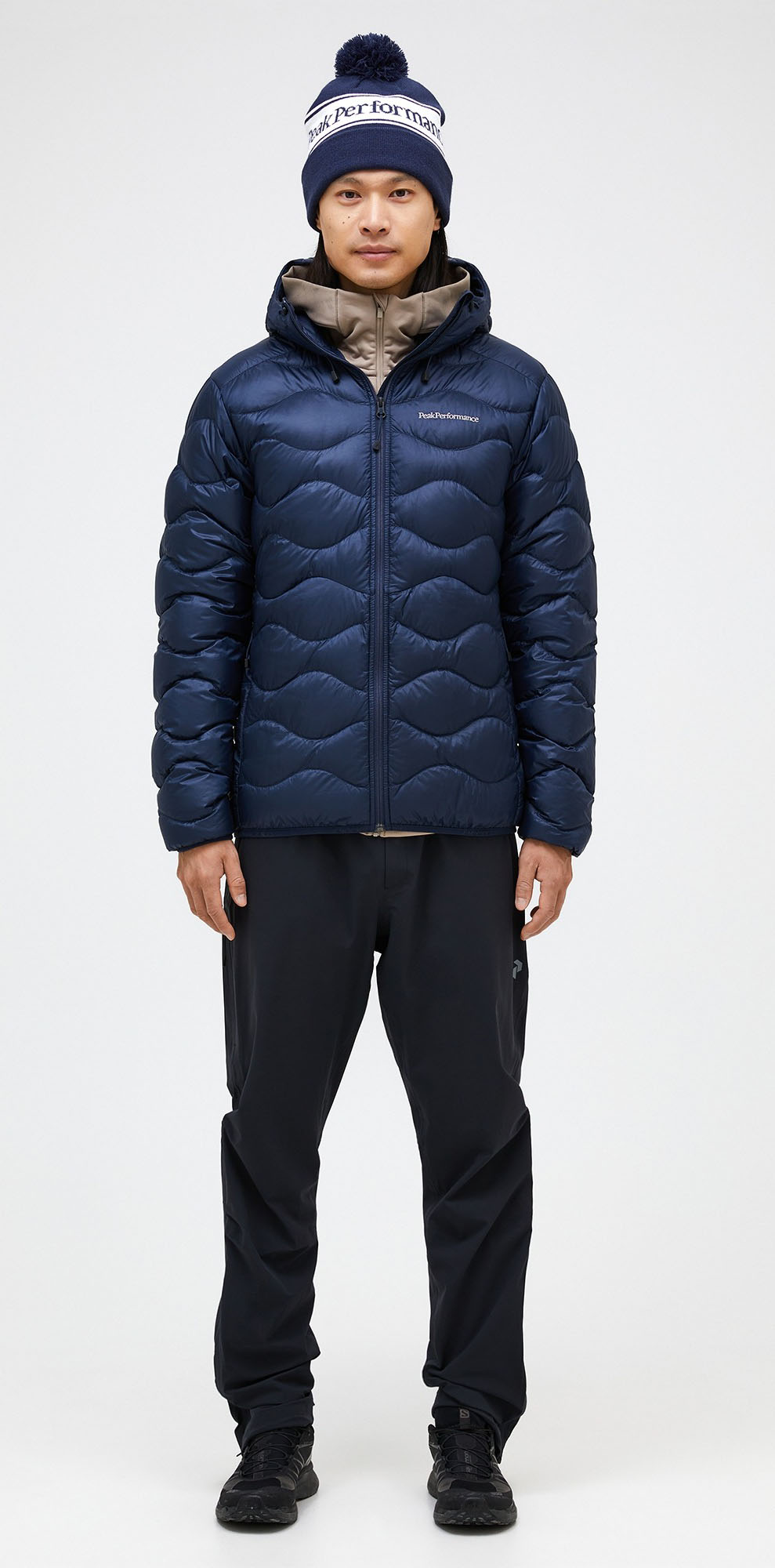 Helium Down Hood Jacket Herre Blue Shadow