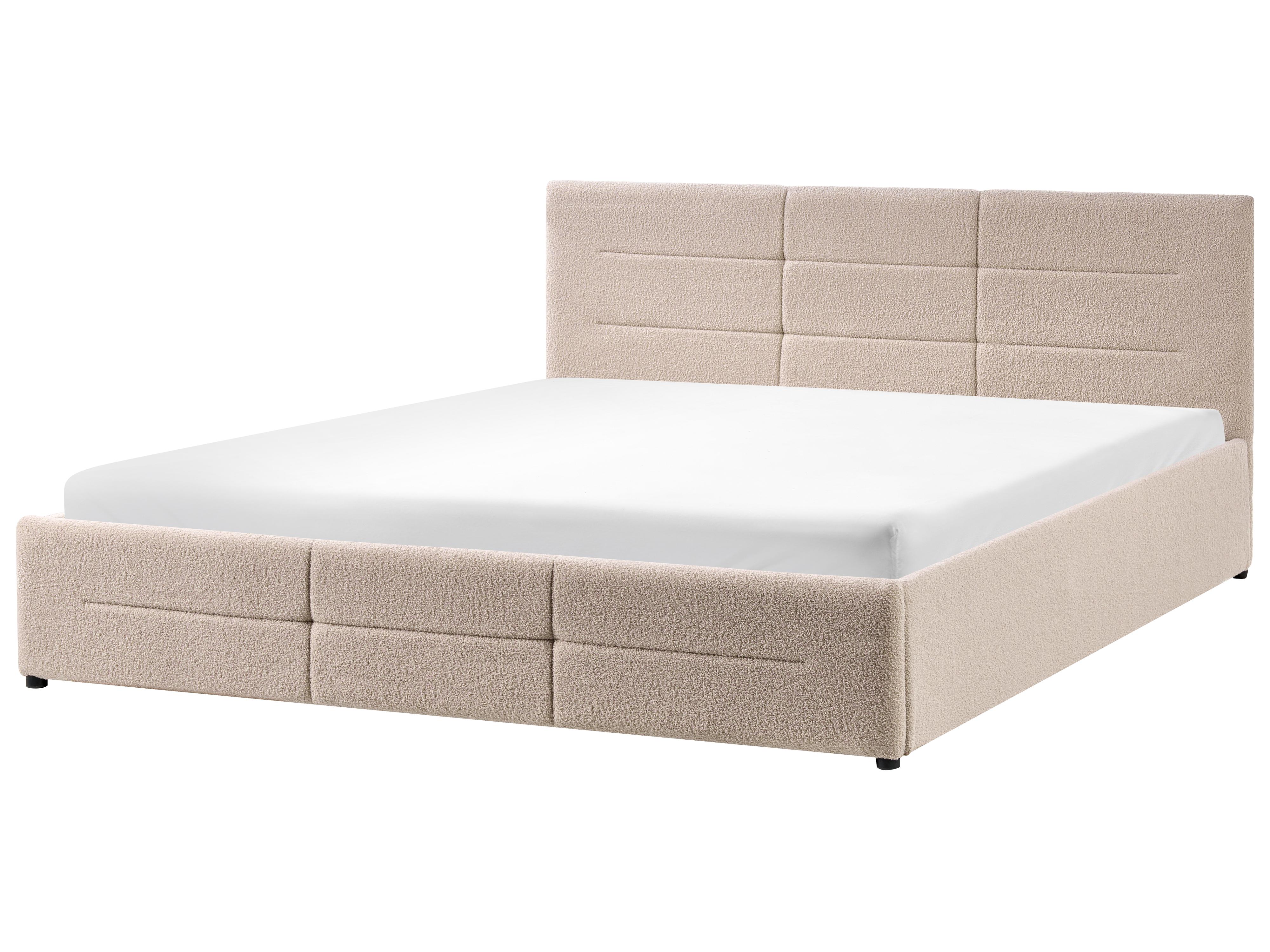 Bed met opbergruimte Bouclé MASSOGNES 180 x 200 cm Beige