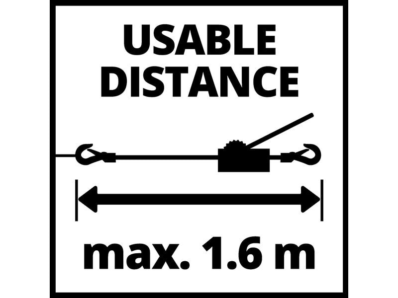 Einhell Handhebelseilzug TC-LW 2000, 2000 kg Hebelseilzug zum Ziehen und Spannen von Lasten