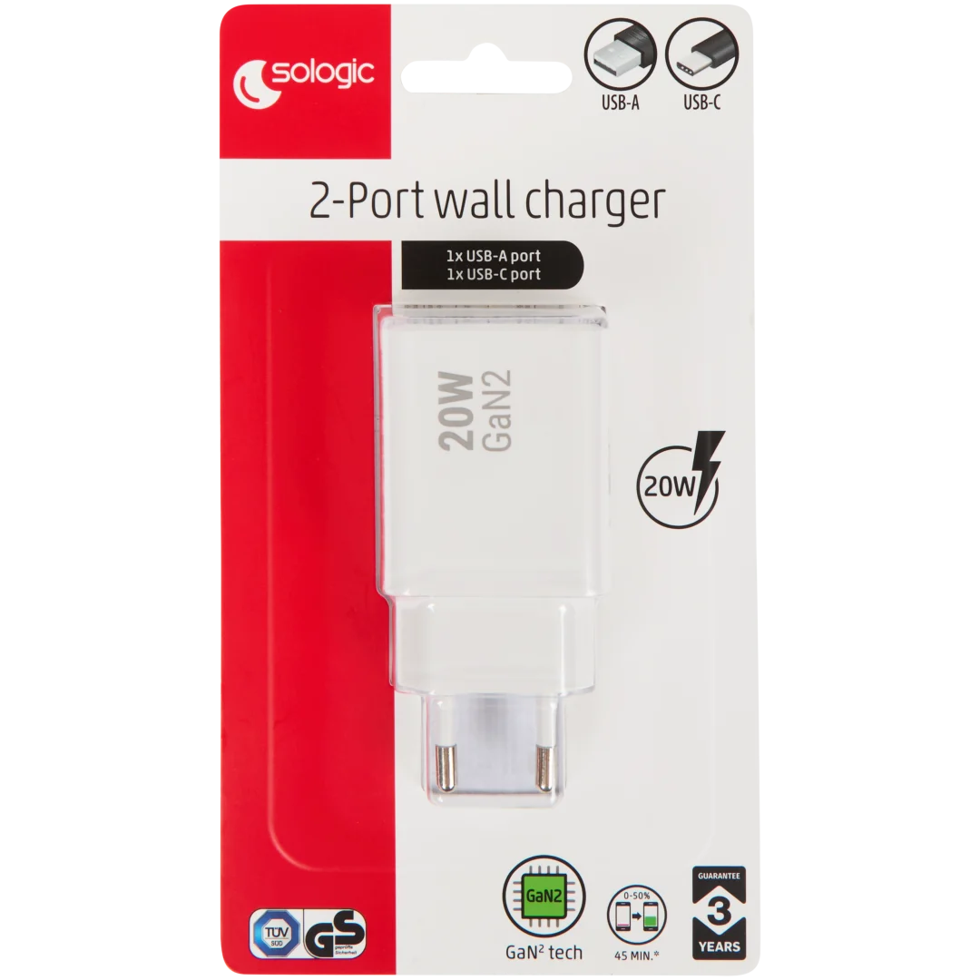 Chargeur secteur à 2 ports Sologic