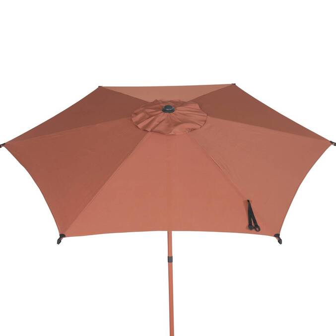 Parasol droit rond inclinable SOYA Acajou
