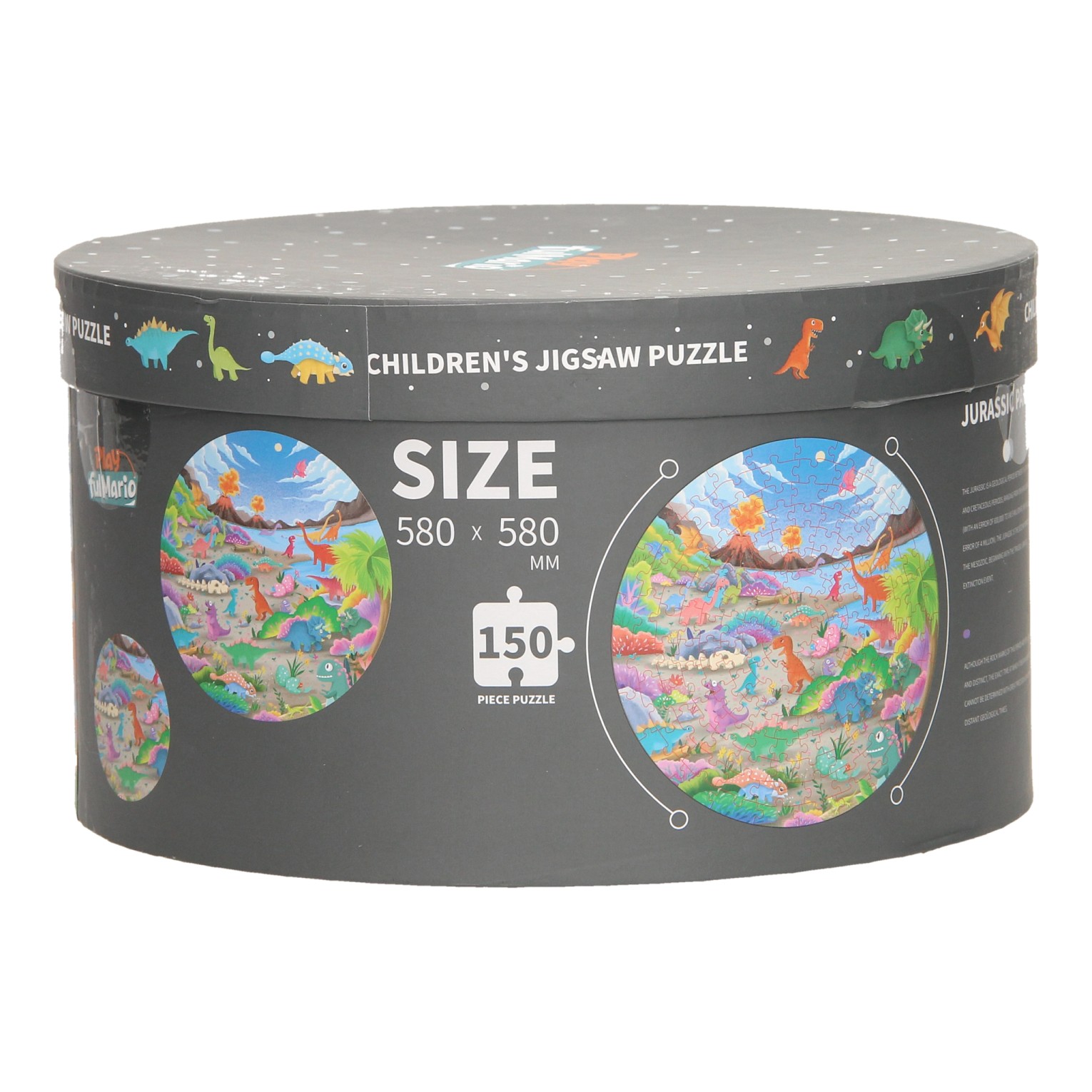 Ronde Puzzel in Opbergbox - Dino's 150st.