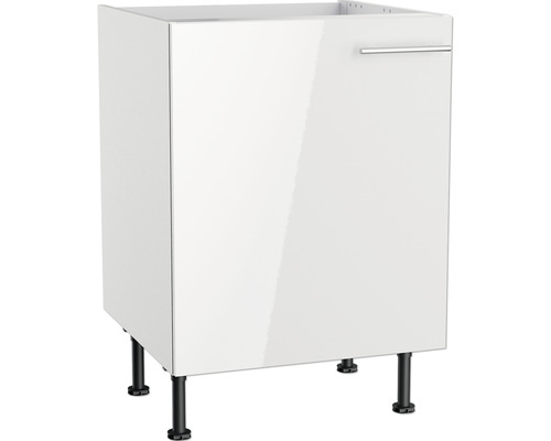 Optifit spoelbakkast Rurik986 BxDxH 60x58,4x87 cm wit glanzend gedemonteerd scharnier omkeerbaar (links of rechts te monteren)