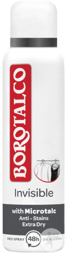 Borotalco Invisible Déodorant Spray 48h Extra Dry Flacon 150ml