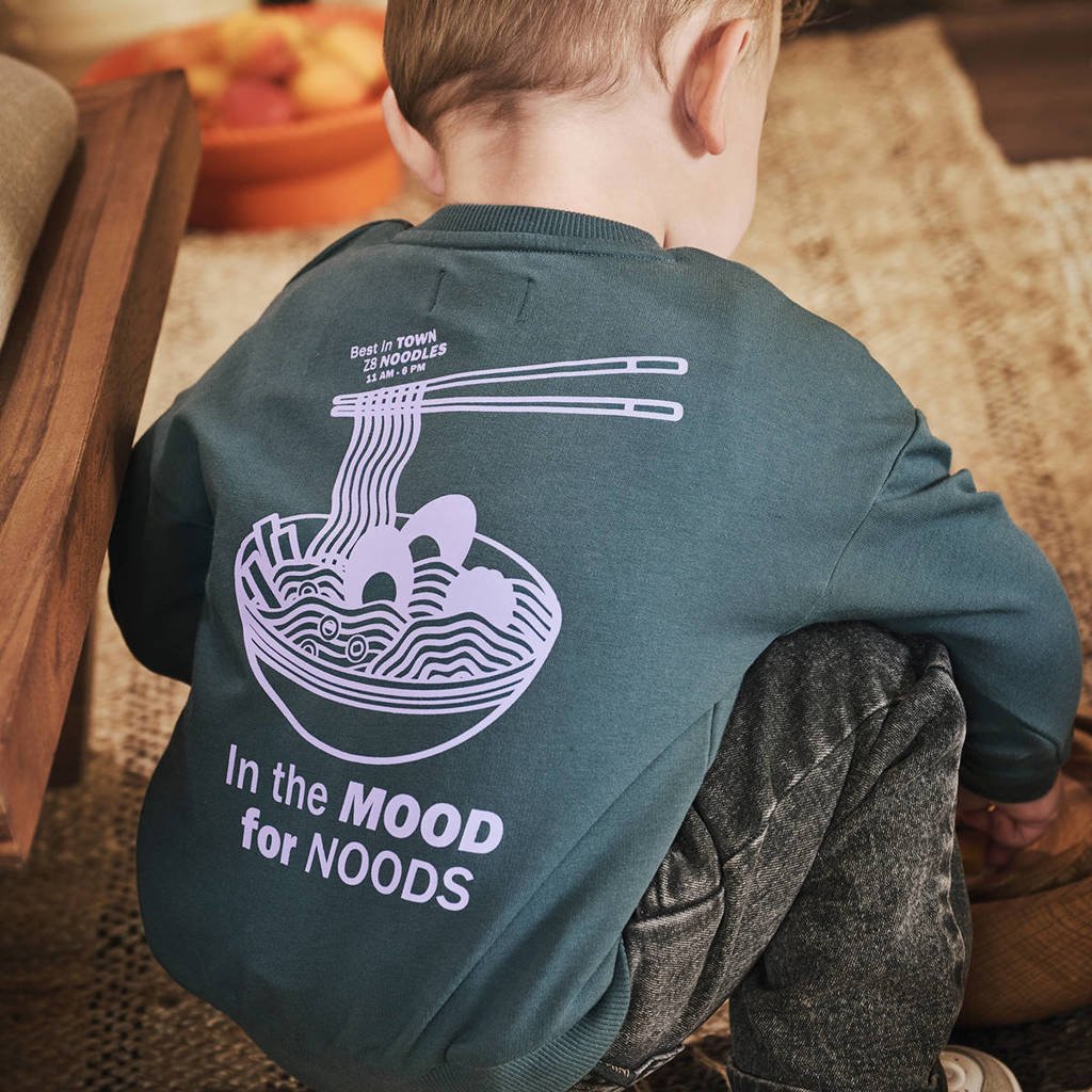 Z8 mini sweater Jurgen met backprint groen