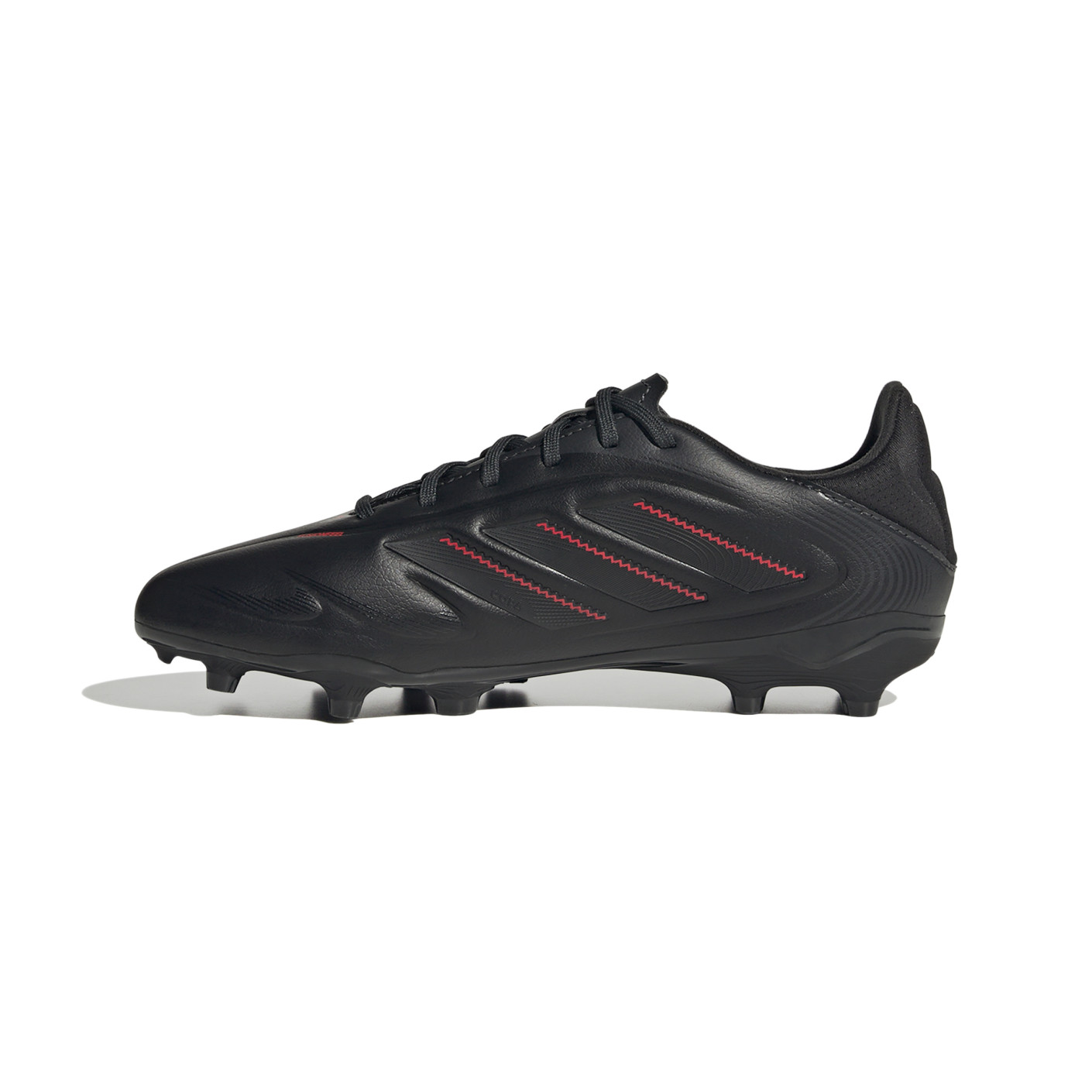 Adidas Copa Pure III League Gras / Kunstgras Voetbalschoenen (MG) Kids Zwart Donkergrijs Rood